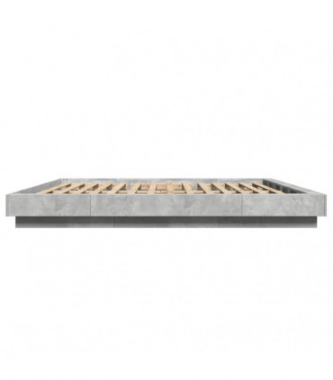 vidaXL Bed Frame Concrete Grey 180x200 Super King cm Engineered Wood