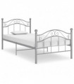 vidaXL Bed Frame Grey Metal 100x200 cm