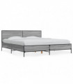 vidaXL Bed Frame Grey Sonoma 180x200 cm Super King Engineered Wood and Metal
