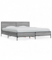 vidaXL Bed Frame Grey Sonoma 200x200 cm Engineered Wood and Metal