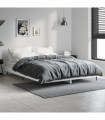 vidaXL Bed Frame High Gloss White 140x190 cm Engineered Wood