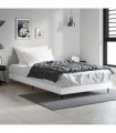 vidaXL Bed Frame High Gloss White 90x200 cm Engineered Wood