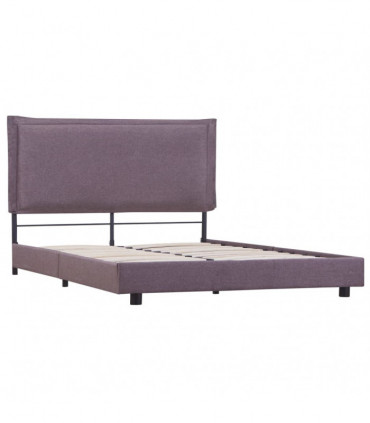 vidaXL Bed Frame Taupe Fabric 135x190 cm Double