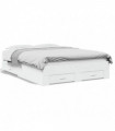 vidaXL Bed Frame with Drawers White 135x190 cm Double Engineered Wood
