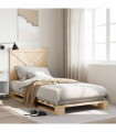 vidaXL Bed Frame with Headboard 90x200 cm Solid Wood Pine