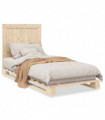 vidaXL Bed Frame with Headboard 90x200 cm Solid Wood Pine