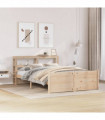 vidaXL Bed Frame with Headboard without Mattress 120x200 cm