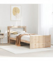 vidaXL Bed Frame with Headboard without Mattress 75x190 cm Small Single