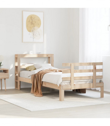vidaXL Bed Frame with Headboard without Mattress 90x200 cm