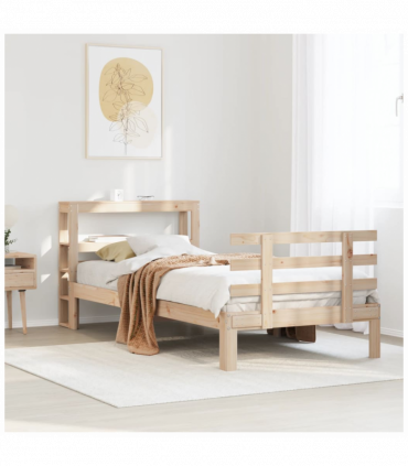 vidaXL Bed Frame with Headboard without Mattress 90x200 cm
