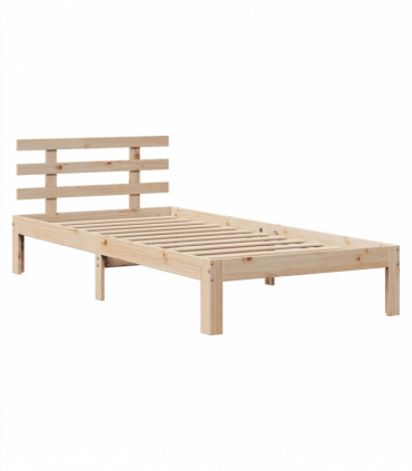 vidaXL Bed Frame with Headboard without Mattress 90x200 cm