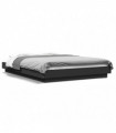 vidaXL Bed Frame with LED Lights Black 120x200cm Engineered Wood