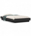 vidaXL Bed Frame with LED Lights Black 90x200cm Engineered Wood