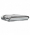 vidaXL Bed Frame with LED Lights White 160x200cm Engineered Wood