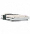 vidaXL Bed Frame with LED Lights White 90x200cm Engineered Wood