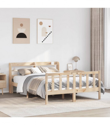 vidaXL Bed Frame without Mattress 150x200 cm King Size Solid Wood Pine