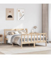 vidaXL Bed Frame without Mattress 150x200 cm King Size Solid Wood Pine