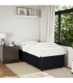 vidaXL Bed Frame without Mattress Black Single Velvet