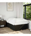 vidaXL Bed Frame without Mattress Black Double Fabric