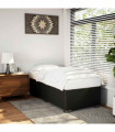 vidaXL Bed Frame without Mattress Black Single Faux Leather