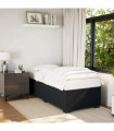vidaXL Bed Frame without Mattress Black Single Velvet