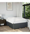 vidaXL Bed Frame without Mattress Dark Grey Double Fabric