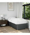 vidaXL Bed Frame without Mattress Dark Grey Single Fabric