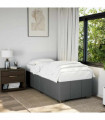 vidaXL Bed Frame without Mattress Dark Grey Single Fabric