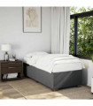 vidaXL Bed Frame without Mattress Dark Grey Single Fabric