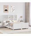 vidaXL Bed Frame without Mattress White 120x200 cm Solid Wood Pine