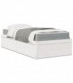 vidaXL Bed with Mattress White 90x190 cm Single Solid Wood Pine