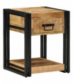 vidaXL Bedside Cabinet 40x40x50 cm Solid Rough Wood Mango