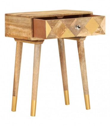vidaXL Bedside Cabinet 43x30x58 cm Solid Mango Wood