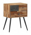 vidaXL Bedside Cabinet 47x31.5x60 cm Solid Wood Teak