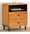 vidaXL Bedside Cabinet 50x33x60 cm Solid Wood Acacia