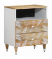 vidaXL Bedside Cabinet 50x33x60 cm Solid Wood Mango
