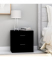 vidaXL Bedside Cabinet Black 40x30x40 cm Engineered Wood