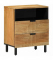 vidaXL Bedside Cabinet Brown 50x33x62 cm Solid Wood Mango
