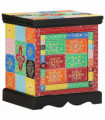 vidaXL Bedside Cabinet Multicolour 40x35x45 cm Solid Wood Mango