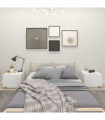 vidaXL Bedside Cabinet White 100x35x40 cm Engineered Wood