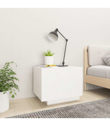 vidaXL Bedside Cabinet White 100x35x40 cm Engineered Wood