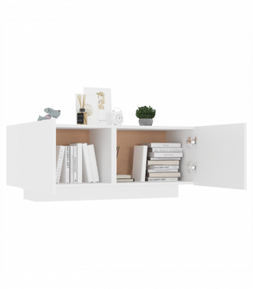 vidaXL Bedside Cabinet White 100x35x40 cm Engineered Wood