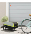 vidaXL Bike Trailer Black and Green 30 kg Iron