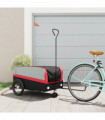 vidaXL Bike Trailer Black and Red 45 kg Iron