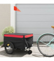 vidaXL Bike Trailer Black and Red 45 kg Iron