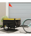 vidaXL Bike Trailer Black and Yellow 45 kg Iron