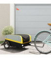 vidaXL Bike Trailer Black and Yellow 45 kg Iron