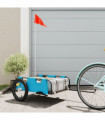 vidaXL Bike Trailer Blue Oxford Fabric and Iron