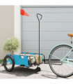 vidaXL Bike Trailer Blue Oxford Fabric and Iron