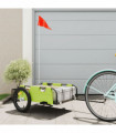 vidaXL Bike Trailer Green Oxford Fabric and Iron